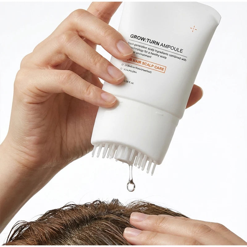 PDRN Hair Care Essence Liquid Scalp Massage Brush Nourish Hair Follicles Repair Damaged Scalp Hair Daily Care Fresh Not Greasy