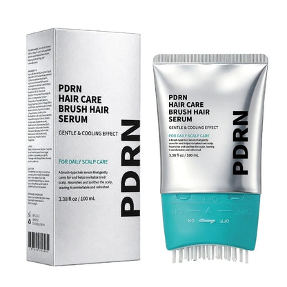 PDRN Reedle Shot Brush Hair Serum Cooling Scalp Serum Comb‑Tip Nourish Soothe Scalp Care Essence 100Ml