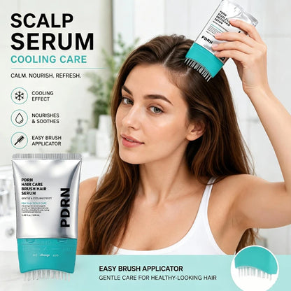 PDRN Reedle Shot Brush Hair Serum Cooling Scalp Serum Comb‑Tip Nourish Soothe Scalp Care Essence 100Ml