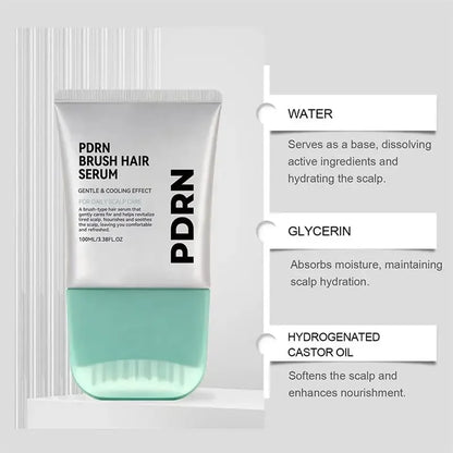 PDRN Hair Care Essence Liquid Scalp Massage Brush Nourish Hair Follicles Repair Damaged Scalp Hair Daily Care Fresh Not Greasy