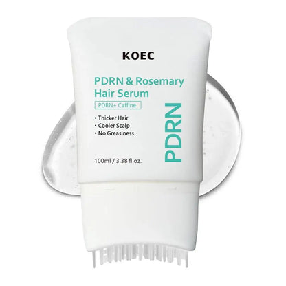 PDRN Nourishing Hair Serum Scalp Care Essence with Massager Comb Brush Loss Repair Volumizing Thickening Hair Support for Women
